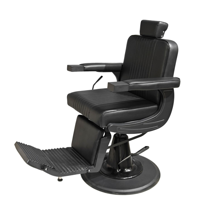 Scaun Frizerie Profesional Darren – Design Full Black și Performanță de Elită [6]