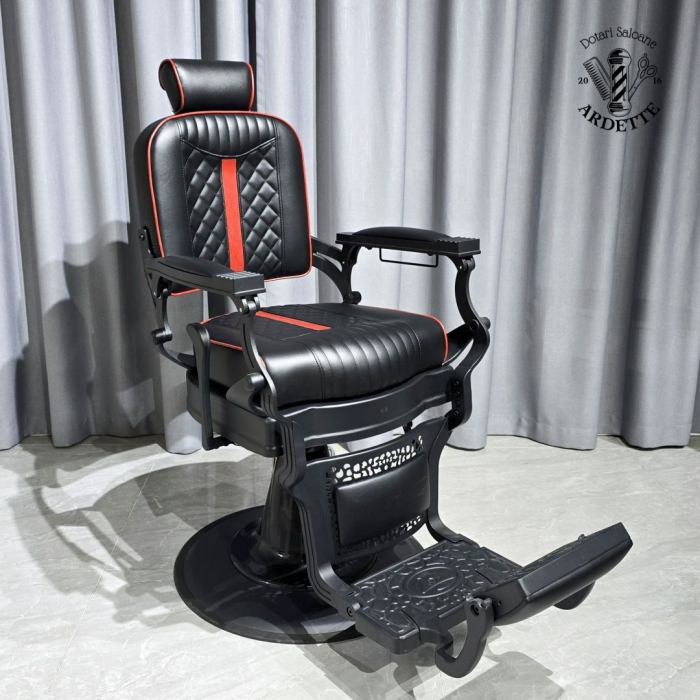 Scaun Frizerie Profesional Ronnie – Confort Premium și Stil Vintage/Modern [7]