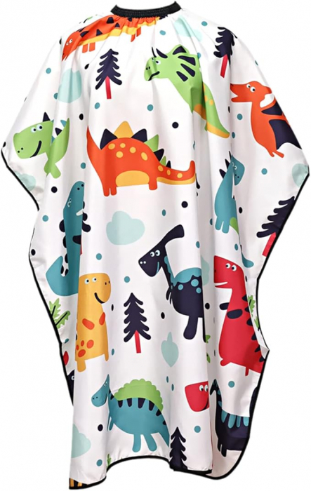 Set 2 Pelerine pentru tuns copii, baitei si fetite, cu imprimeu Dinosauri [4]