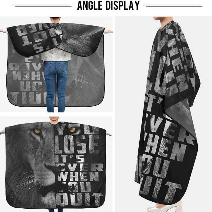 Set 2 Pelerine tuns profesionale negre, impermeabile, pentru frizerie si coafor [3]