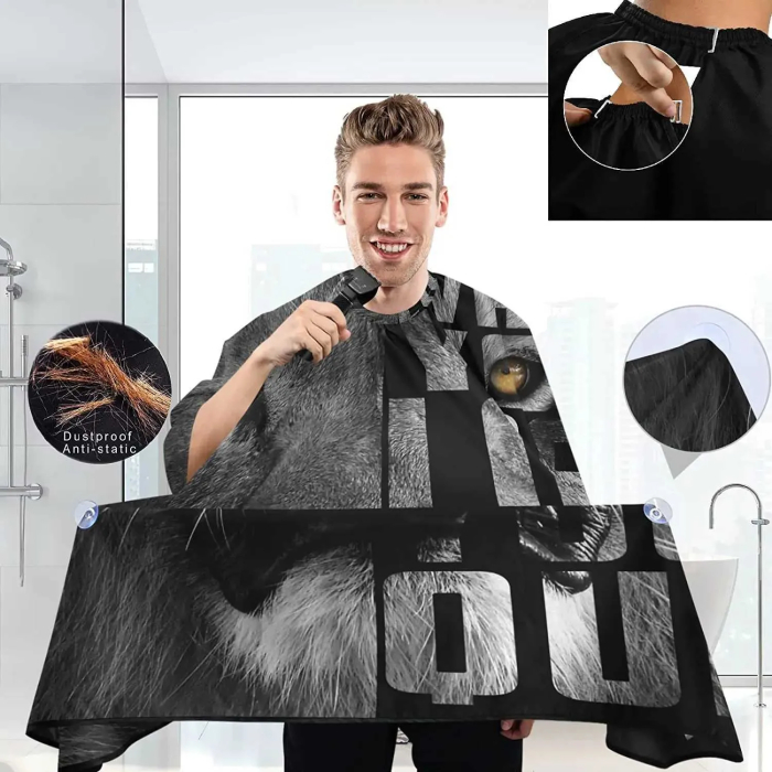 Set 2 Pelerine tuns profesionale negre, impermeabile, pentru frizerie si coafor [2]