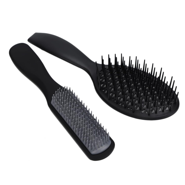 Set 4 perii coafor si piepteni frizerie, negri [2]