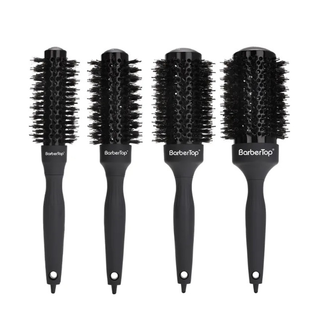 Set 4 perii rotunde profesionale coafor, ceramice, 25/32/45/53mm, cu ac pentru secționare, perii rotunde pentru coafat [3]