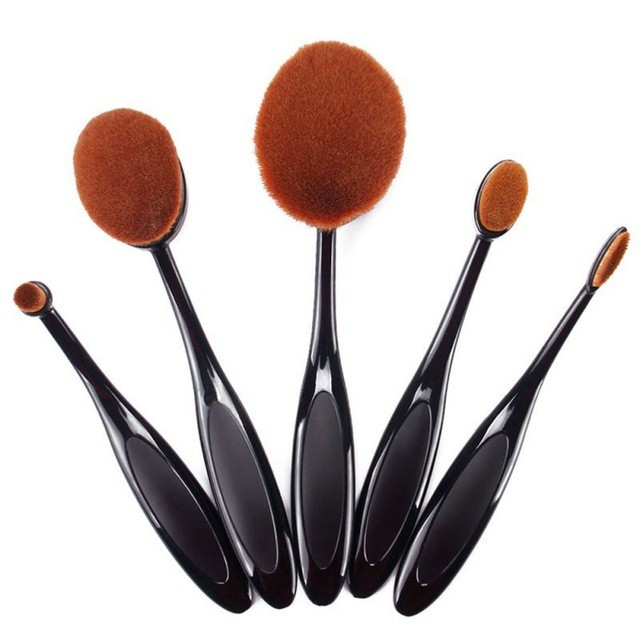 Set 5 pensule machiaj make up ovale rotunde [2]