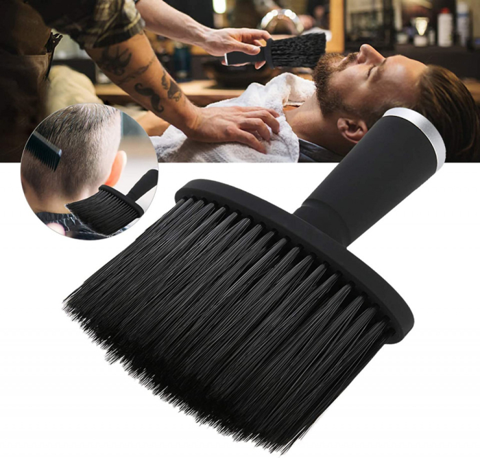 Set accesorii frizerie Mano05 cu pelerina, pamatuf si pulverizator pentru salon barber, scoli coafor [6]