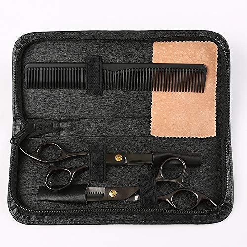 Set complet kit ustensite accesorii frizerie coafor NECK cu foarfeca de tuns si filat [4]