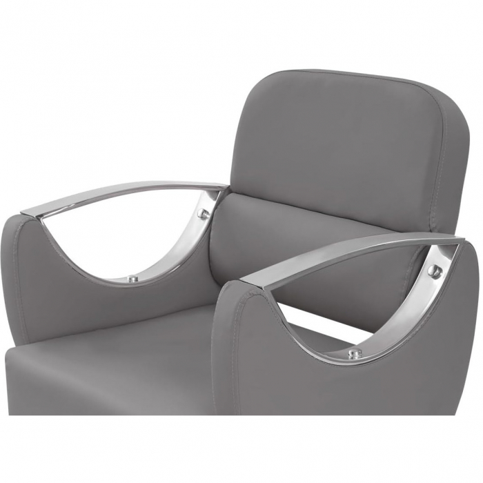 Set complet mobilier coafor cu scafa, scaun frizerie, oglinda LED, Gri cu Argintiu [3]