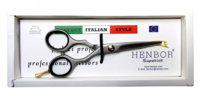 Set Foarfeca de tuns si filat 6" Henbor ITALIA Golden Line pentru frizerie coafor salon [3]