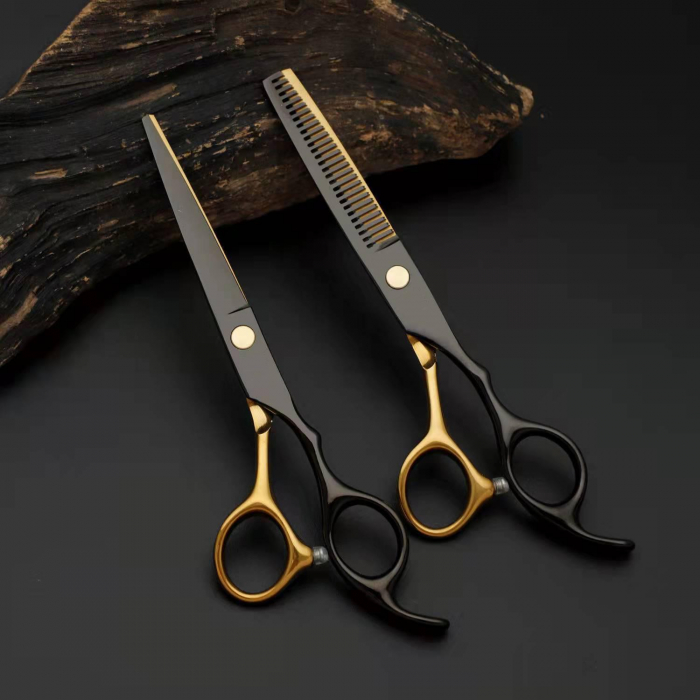 Set foarfeca de tuns si filat 6" pentru frizerie coafor cu geanta frizerie, Dorian [3]