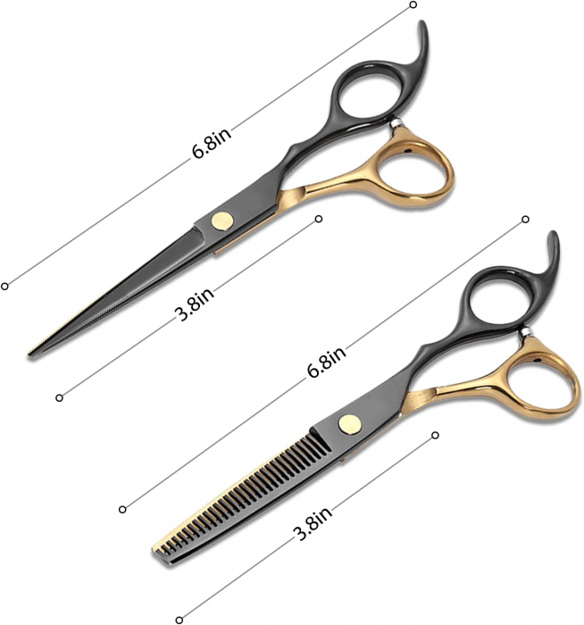 Set foarfeca de tuns si filat 6" pentru frizerie coafor cu geanta frizerie, Dorian [6]