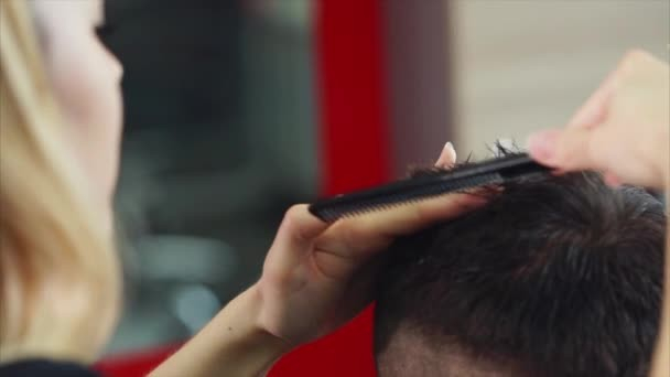 Set foarfeca de tuns si filat cameleon marime 6 si pieptan carbon pentru frizerie salon Arcada [6]