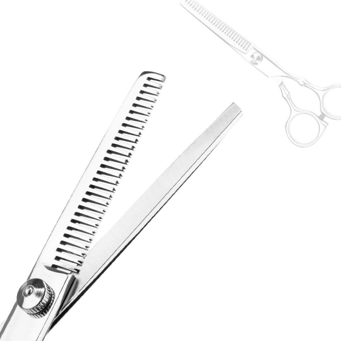 Set foarfeca de tuns si filat Vinci 6" pentru frizerie coafor salon inox piepten carbon [3]