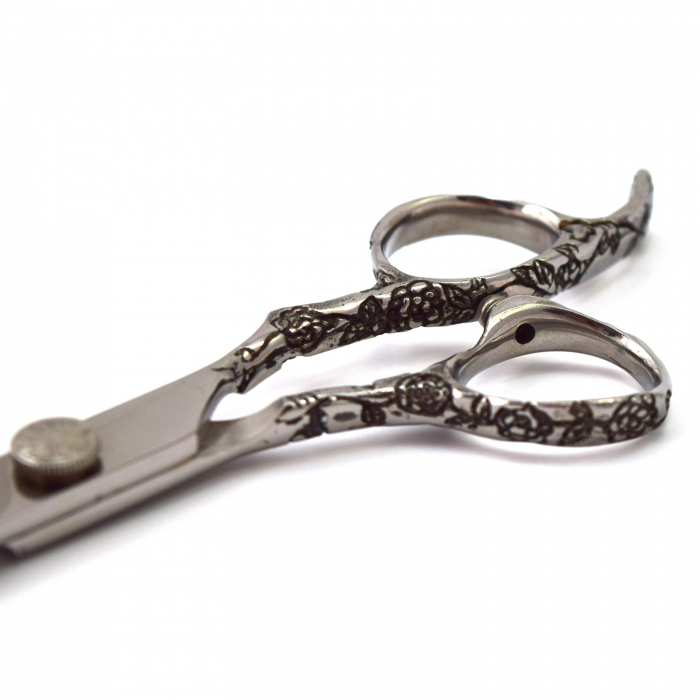 Set foarfeca tuns si filat, Ardette, 10 piese, Inox, Husa depozitare, Manta frizerie, Clame metalice, pamatuf, pieptene carbon [7]