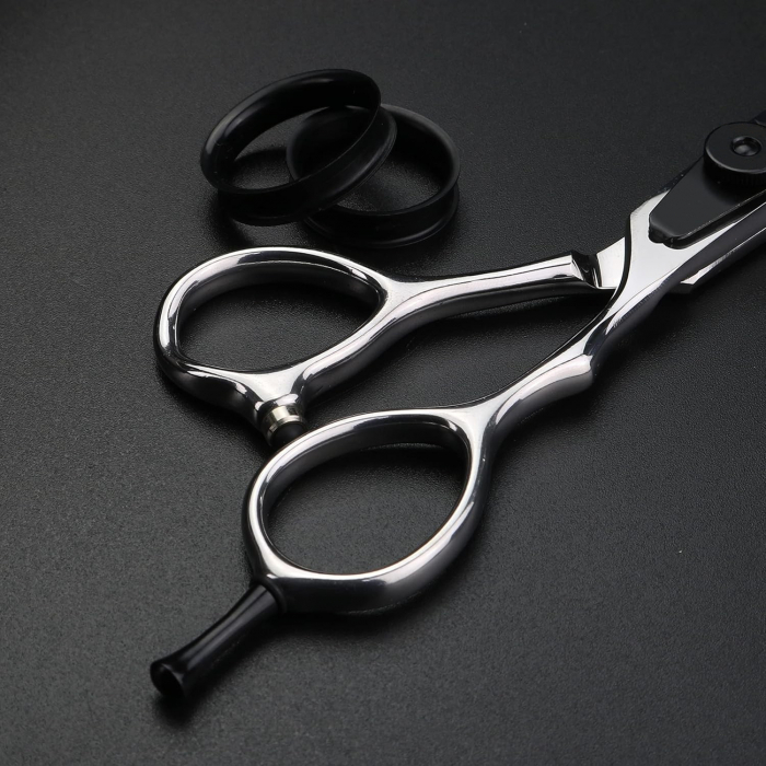 Set foarfeca tuns si foarfeca filat · Sword Cut · 10 piese ·  clipsuri metalice · pieptan carbon · husa depozitare · pelerina tuns · pamatuf frizerie · brici pentru filat parul. [3]