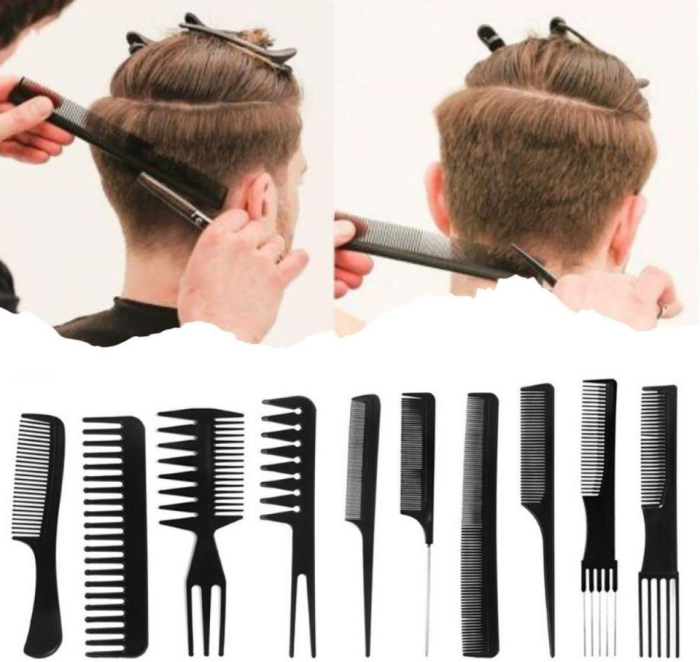 Set frizerie Ardette, Kids02, cu foarfeca de tuns si filat, pelerina tuns, pulverizator si 10 piepteni pentru copii [2]