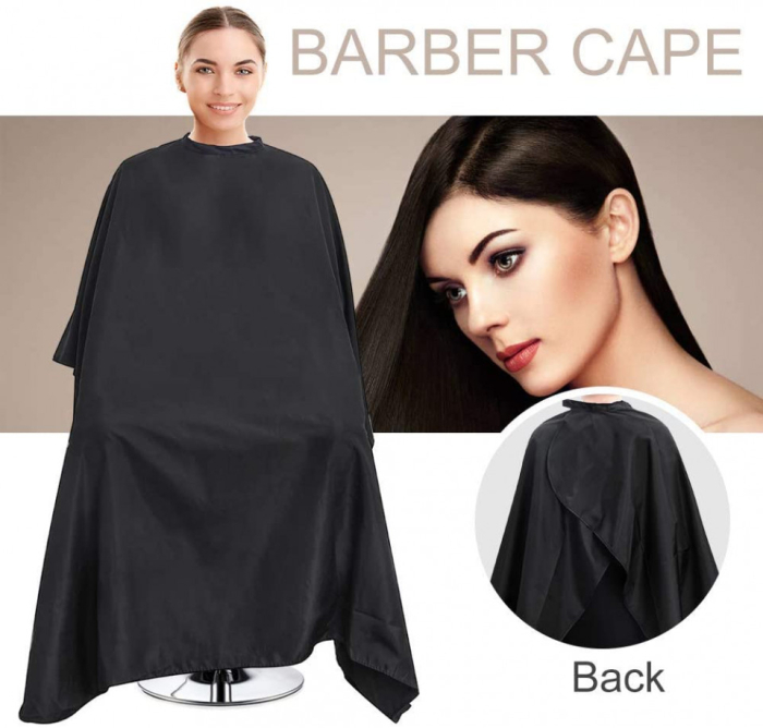 Set frizerie coafor Adriano cu pelerina manta si pamatuf negru [4]