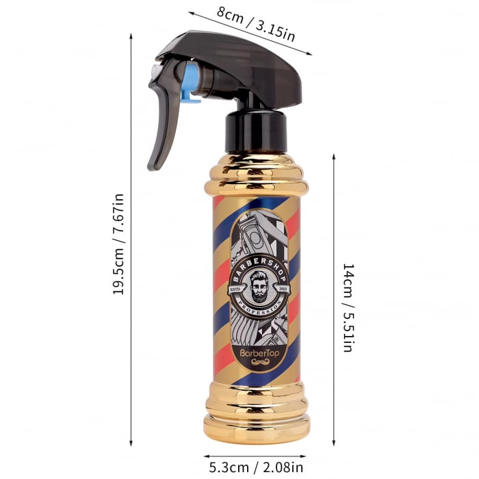 Set frizerie complet profesional cu foarfeca tuns filat, 14 piese, Gold auriu [6]