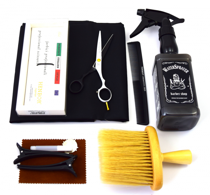 Set frizerie cu forfeca tuns Golden Line Black&White [2]