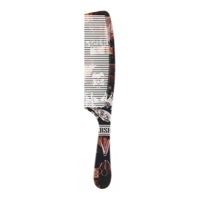 Set ingrijire barba cu brici ras 10 lame, perie fade si piepten frizerie, imprimeu Barber Vintage [3]