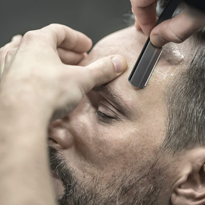 Set ingrijire barba pentru barbati brici manta pamatuf pieptene Fabios [4]