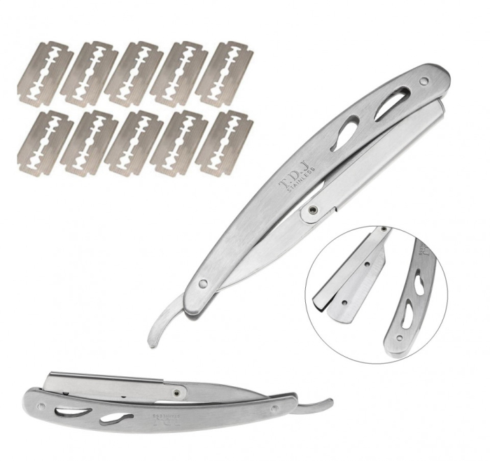 Set ingrijire barba pentru barbati brici manta pamatuf pieptene Fabios [5]
