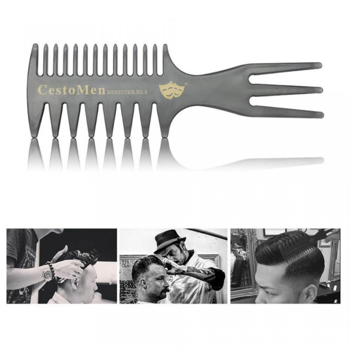 Set kit 2 piepteni pentru barbati aranjare barba frizerie coafor Kongba [3]