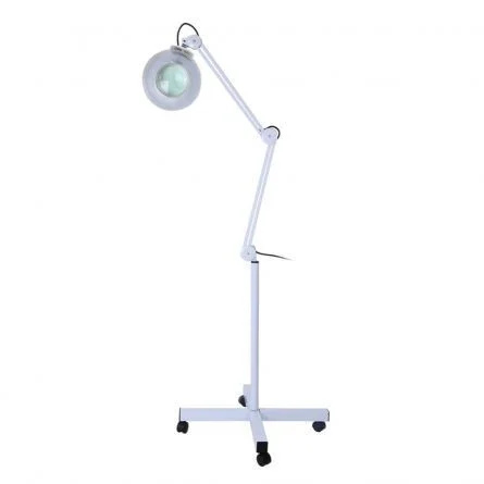 Set mobilier cosmetica cu Pat cosmetică BR010C, ucenic cosmetica alb, lampa cosmetica cu lupa si scaun cosmetica [3]