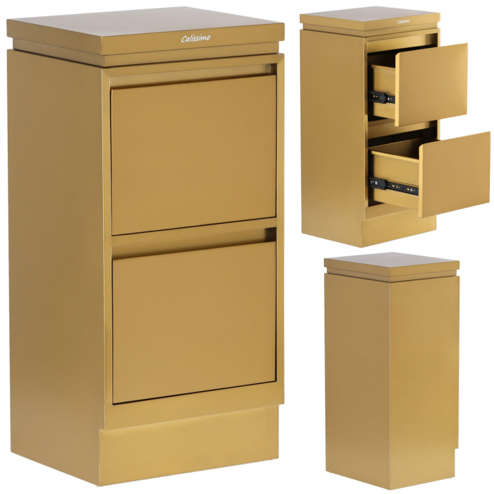 Set Mobilier frizerie cu 1 post de lucru, scafa cu scaun coafor, oglinda Led, Negru Auriu [7]