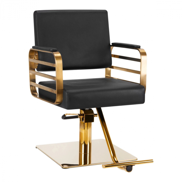 Set Mobilier salon coafor cu 1 scaun frizerie, 1 scafa ceramica, 1 oglinda coafor LED [3]