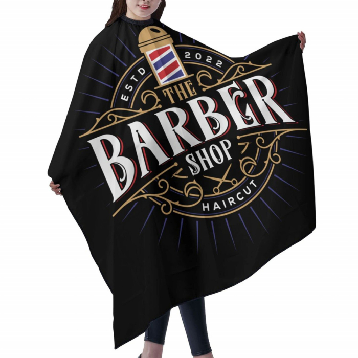 Set pelerine tuns frizerie pentru barber shop si coafor, 2 buc, stil vintage, PEL01S [6]