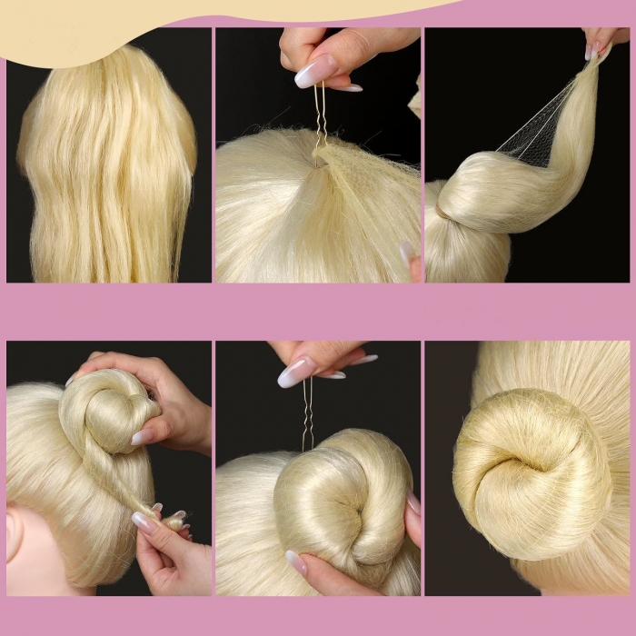 Set plasa pentru coc · 50 buc · blond [6]