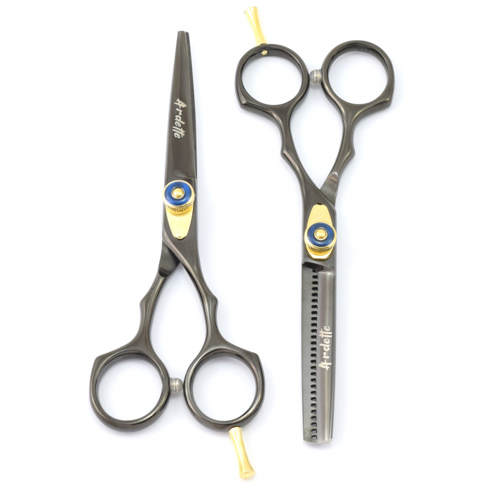 Set profesional foarfeca de tuns si filat Ardette model Adelaide marime 5.5" cu gentuta si piepten carbon [3]