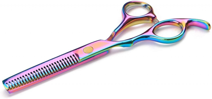 Set profesional foarfeca de tuns si filat Balmus4 marime 6" cu geanta, brici metalic si piepten pentru frizerie salon coafor [3]