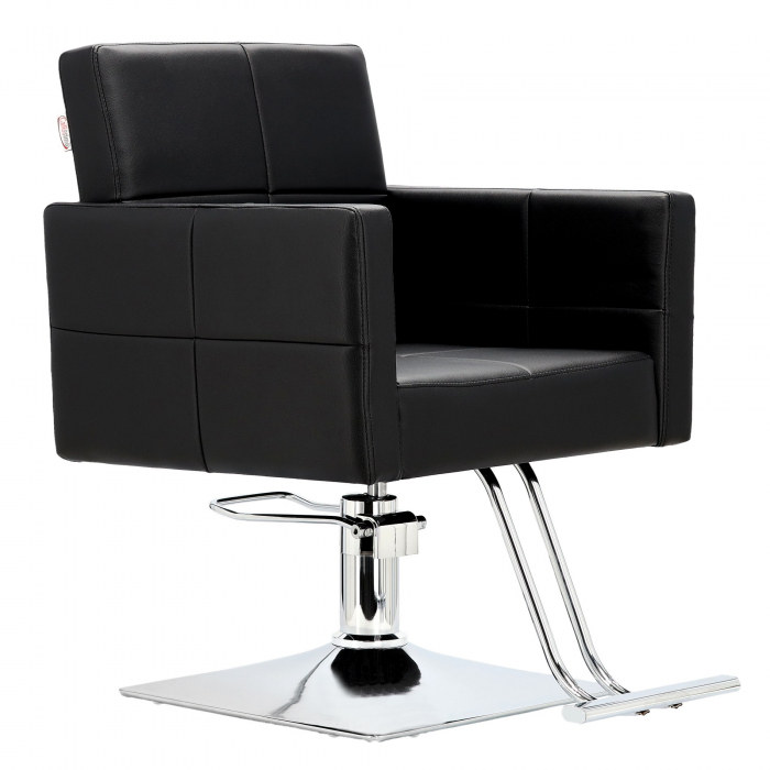 Set Scaun coafor cu scafa frizerie, oglinda Led 170x70cm si ucenic, Negru [4]