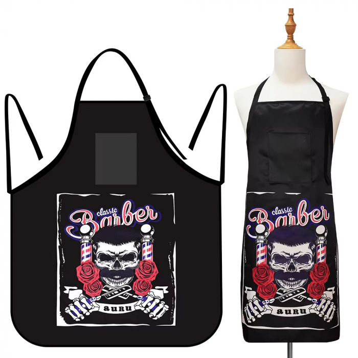 Sort frizerie barber unisex, textil, negru, marime universala [2]