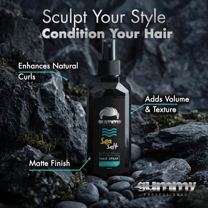 Spray de par texturizant - Gummy Professional Sea Salt Hair Spray, 250ml - Bucle Naturale, Volum și Finish Mat [8]