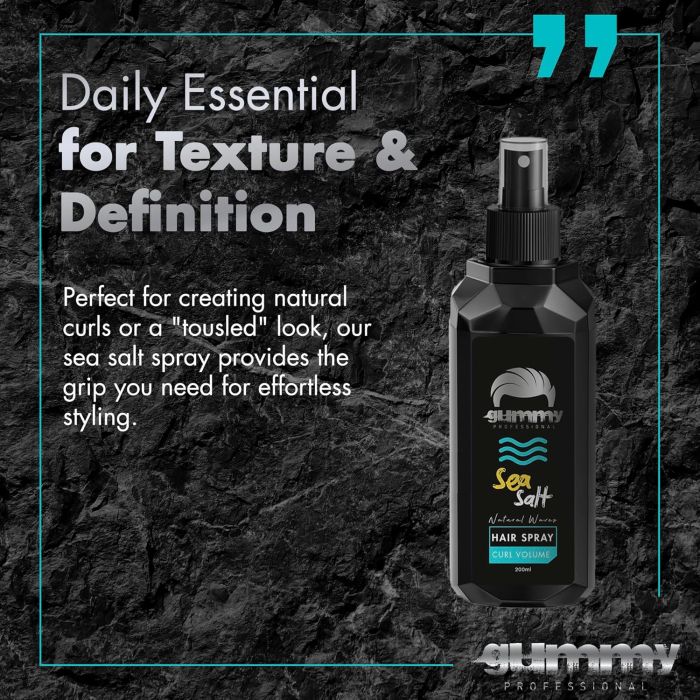 Spray de par texturizant - Gummy Professional Sea Salt Hair Spray, 250ml - Bucle Naturale, Volum și Finish Mat [6]