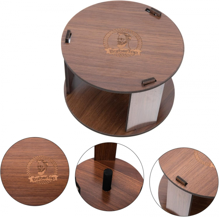 Suport frizerie pentru rola guler coafor, Lemn, 14X9cm [5]