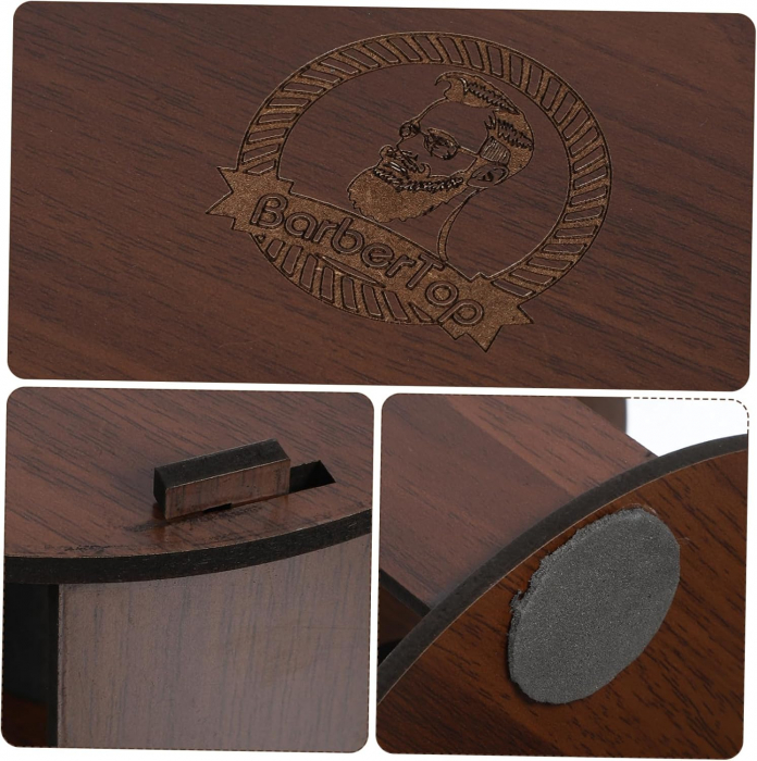 Suport frizerie pentru rola guler coafor, Lemn, 14X9cm [9]