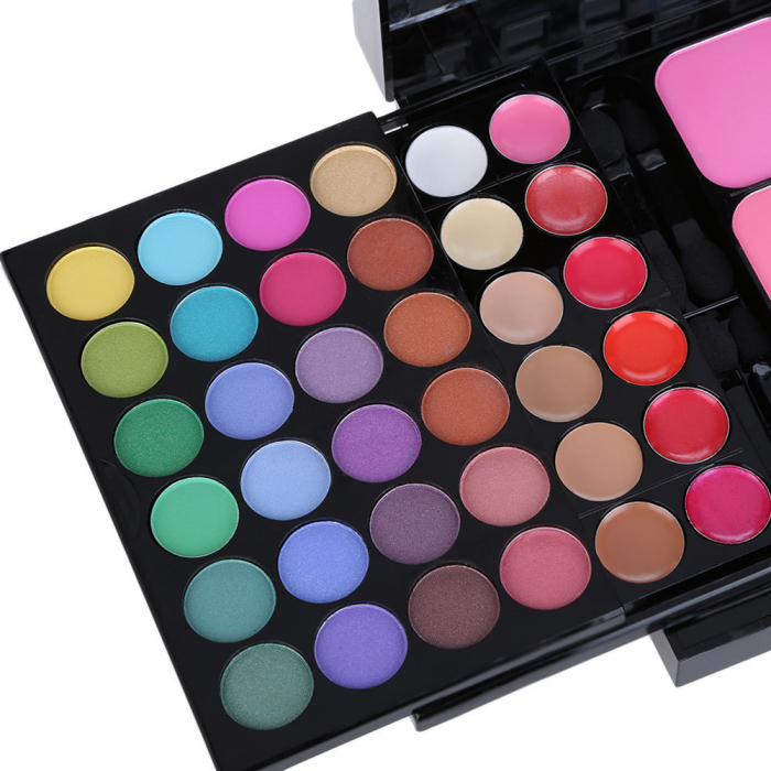 Trusa machiaj 78 nuante, farduri ochi, blush, ruj si concealer [5]