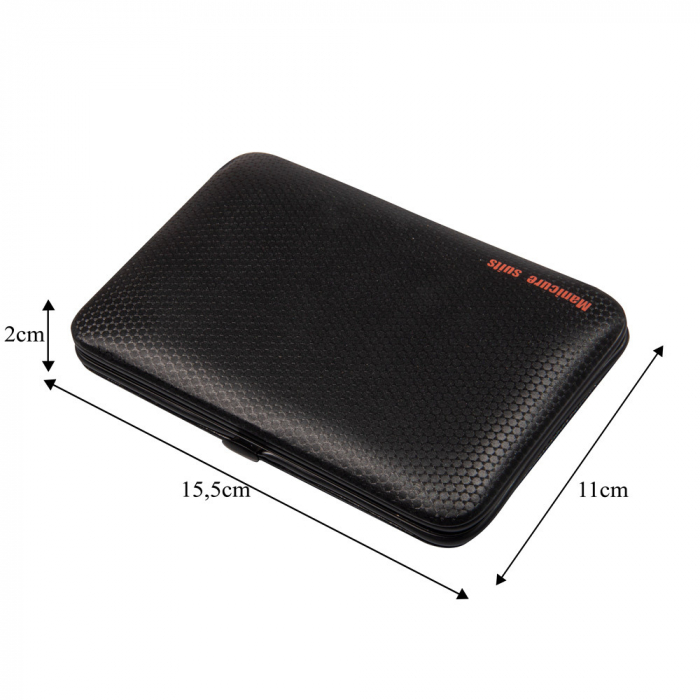 Trusa manichiura 18 piese Red-Black [8]