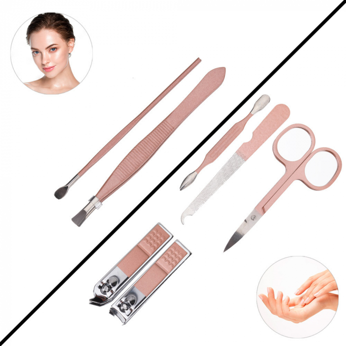 Trusa manichiura 7 piese, Rose&Gold [7]