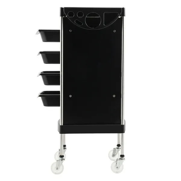 Ucenic frizerie 5 sertare pentru coafor, barber shop, BR016, negru [3]