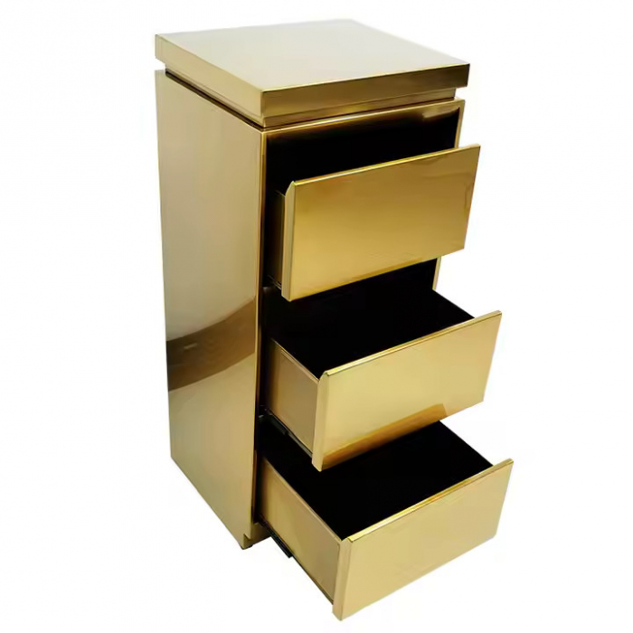 Ucenic frizerie si coafor, 3 sertare, din Metal Auriu, Luxos, BR029 [2]