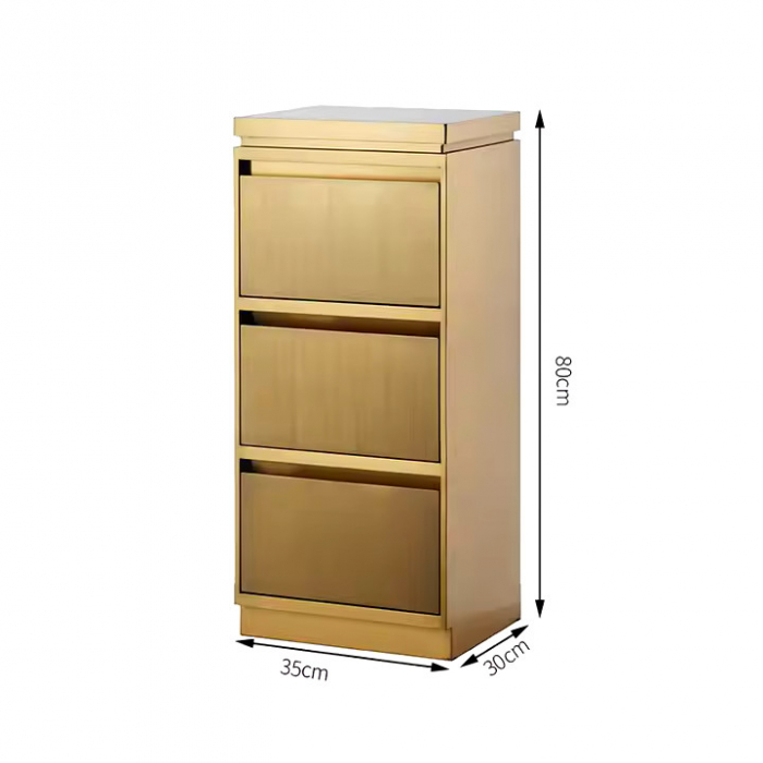 Ucenic frizerie si coafor, 3 sertare, din Metal Auriu, Luxos, BR029 [5]