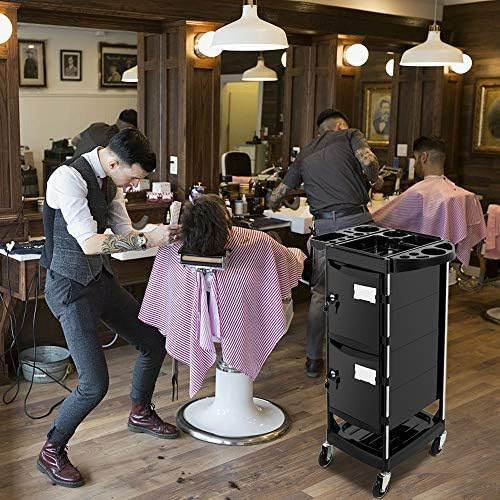 Ucenic profesional frizerie, cosmetica, cu 4 sertare, 2 usi cu incuietoare, negru [5]