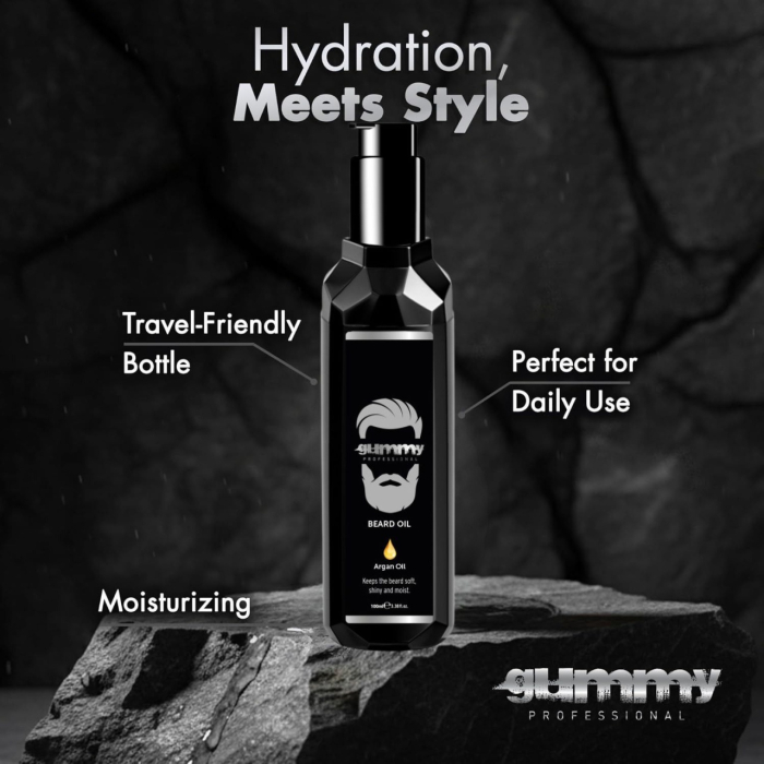 Ulei de Barbă Profesional 100ml – Gummy Beard Oil - Hidratare Intensă, Nutriție și Strălucire Naturală [4]