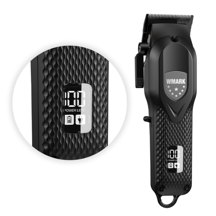WMARK NG-119 – Mașină de tuns profesională Zero Gapped, 440C Stainless Steel, 7000 RPM, 240 min autonomie - Gri [2]