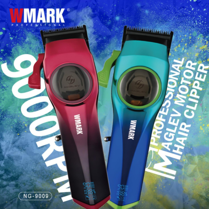 WMARK NG-9009 Mașină de tuns profesională – Motor 10.000 RPM, Lame DLC 5CR15, Baterie 2500 mAh, Red [6]