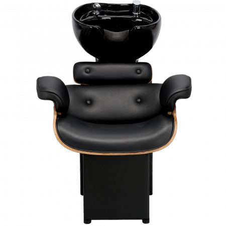 Mobilier salon Coafor cu 2 scaune frizerie si scafa profesionala, Wood [3]